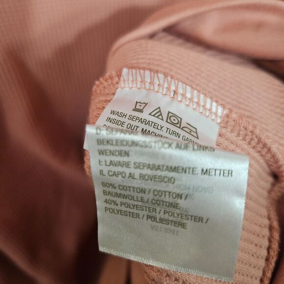 Kim Gravel Waffel Thermal 5X Long Sleeve Top Dusty Rose Pink Unworn Condition - Picture 4 of 8
